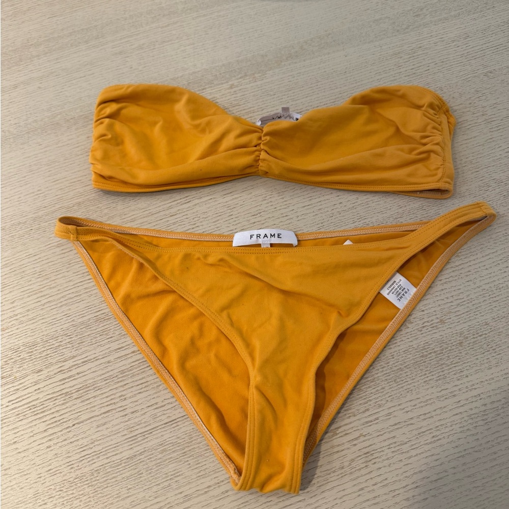 Frame Denim Women's Mustard Bikini Set